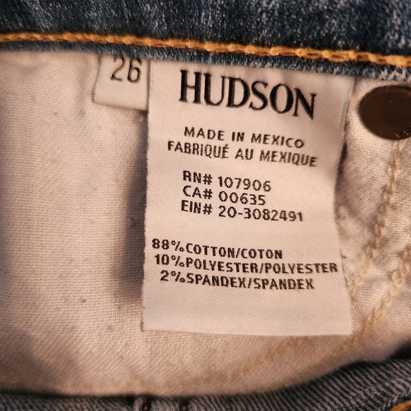 Hudson Womens Krista Super Skinny Crop Jeans Size 26 Distressed - Picture 5 of 7